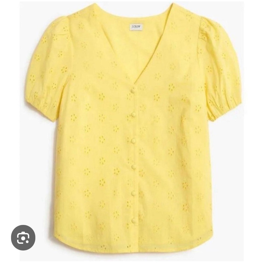 J. Crew Eyelet button-front shirt